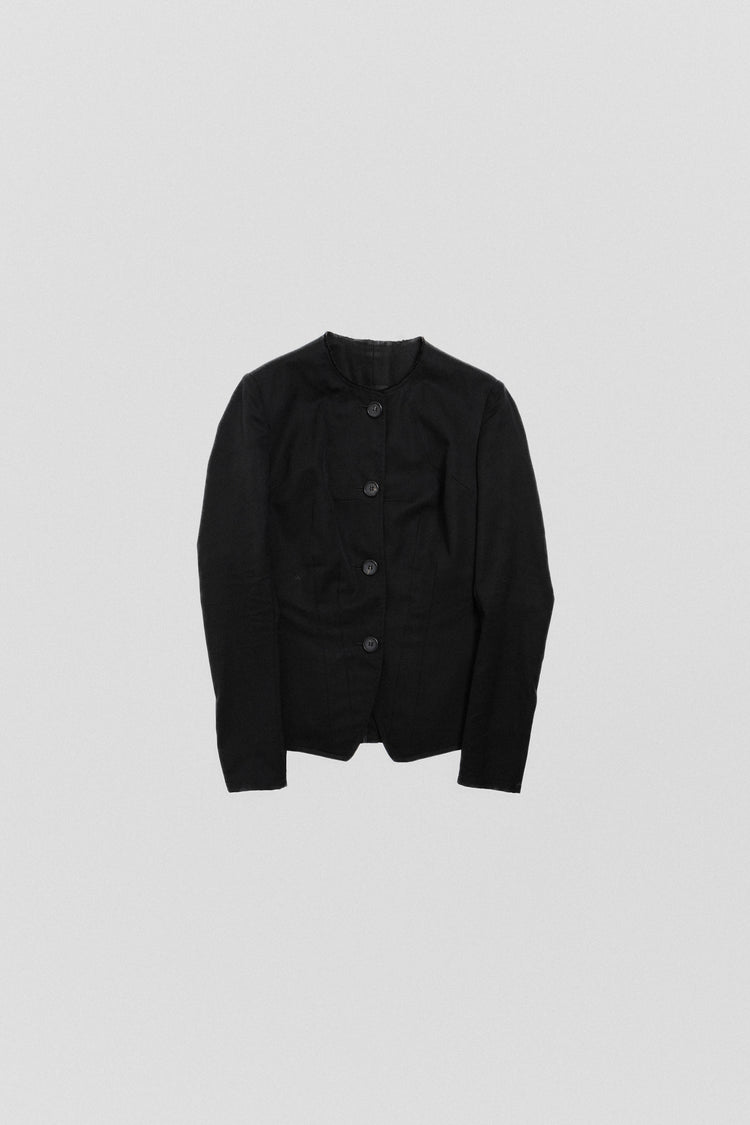 YOHJI YAMAMOTO - Darted wool jacket with double front buttoning