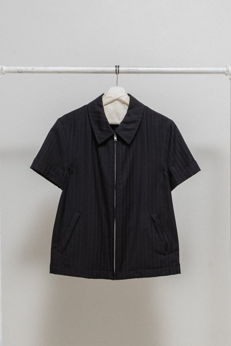 COMME DES GARCONS HOMME PLUS - SS00 Mohair wool blend short sleeves jacket
