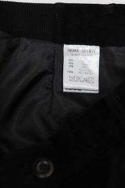SHARE SPIRIT - Cotton pants with a button up waist and leather inserts