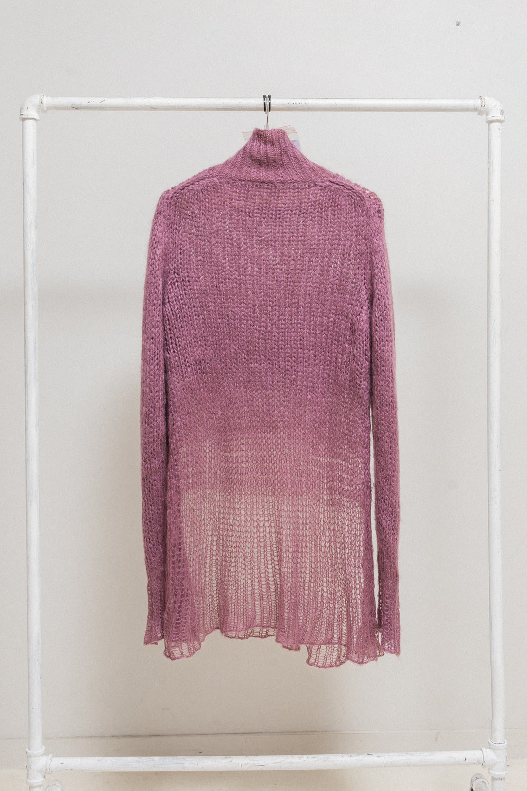 ANN DEMEULEMEESTER - Mohair wool blend lilac gradient sweater – L