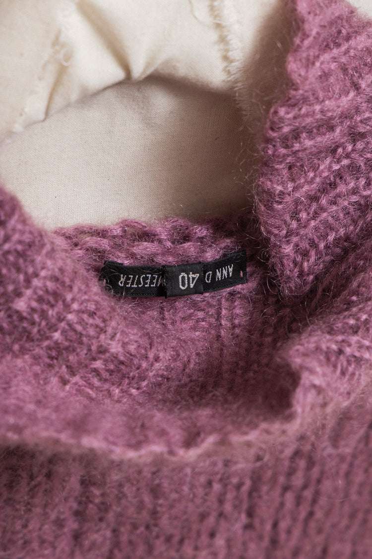 ANN DEMEULEMEESTER - Mohair wool blend lilac gradient sweater – L