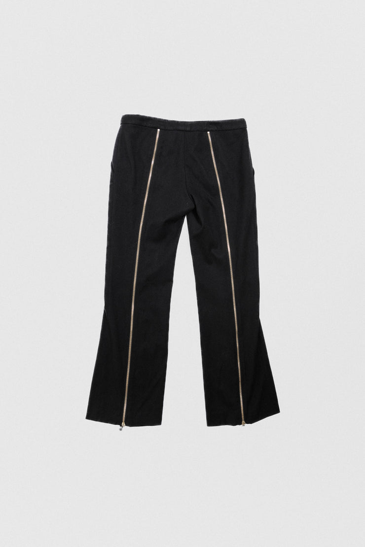 ALEXANDER MCQUEEN - Flared wool pants with back zippers (early 00&
