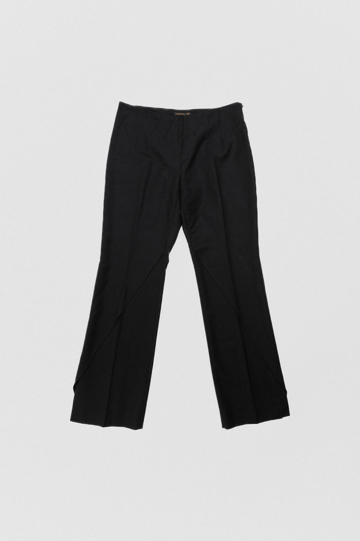 ALEXANDER MCQUEEN - SS02 "The Dance of the Twisted Bull" Double layer wool pants with a darted waist (runway)