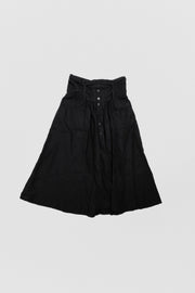 YOHJI YAMAMOTO - Button up linen skirt with wide belt loops and pockets (early 80's)