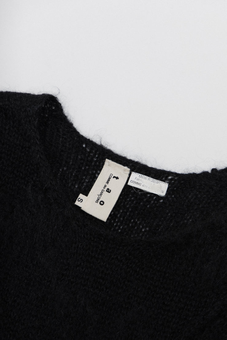 COMME DES GARÇONS TAO - Long mohair wool net sweater