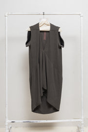 RICK OWENS - FW12 "MOUNTAIN" Wool blend heavy draped dress