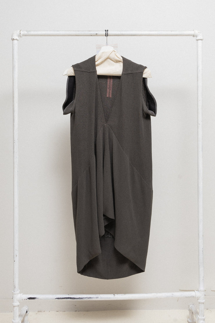 RICK OWENS - FW12 "MOUNTAIN" Wool blend heavy draped dress