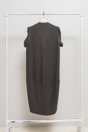 RICK OWENS - FW12 "MOUNTAIN" Wool blend heavy draped dress