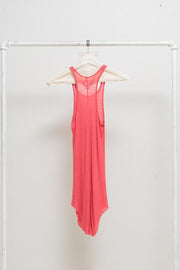 RICK OWENS - SS05 "SCORPIO" Bouche pink silk blend dickflap tank top