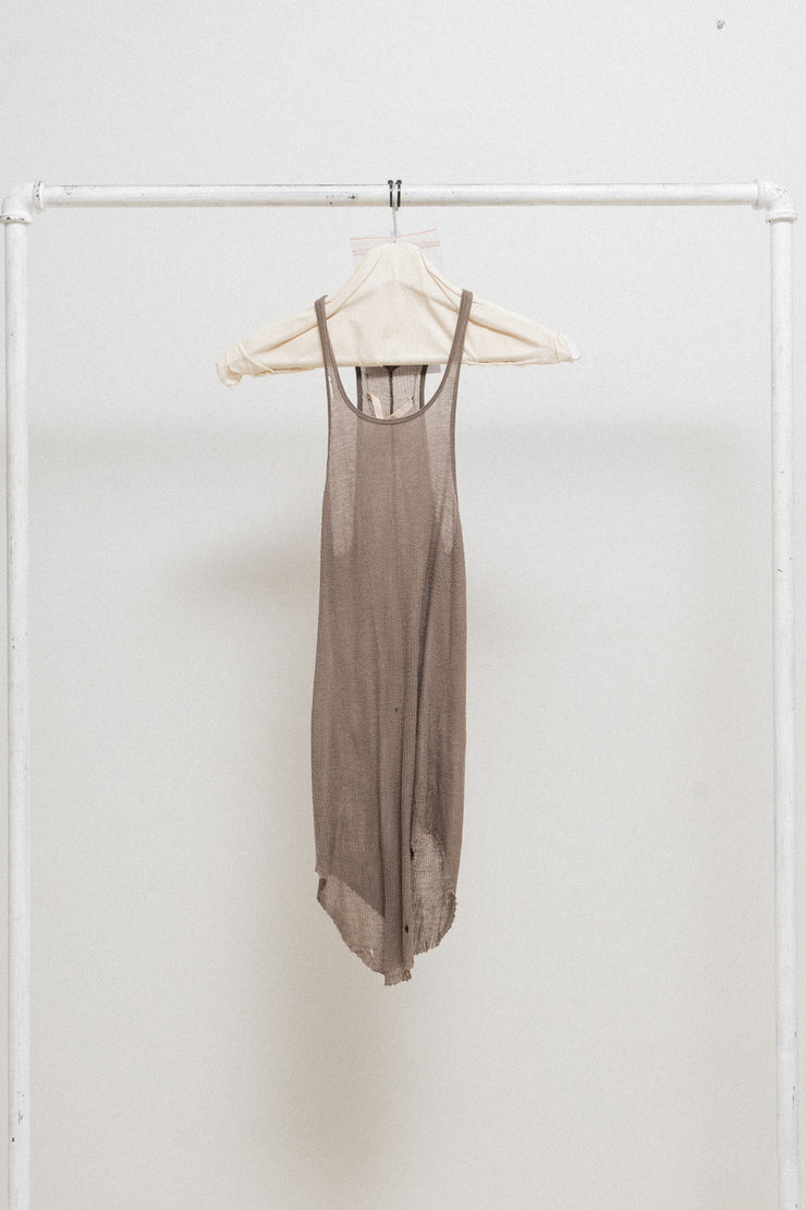 RICK OWENS - SS02 "VAPOR" Dickflap ribbed tank top