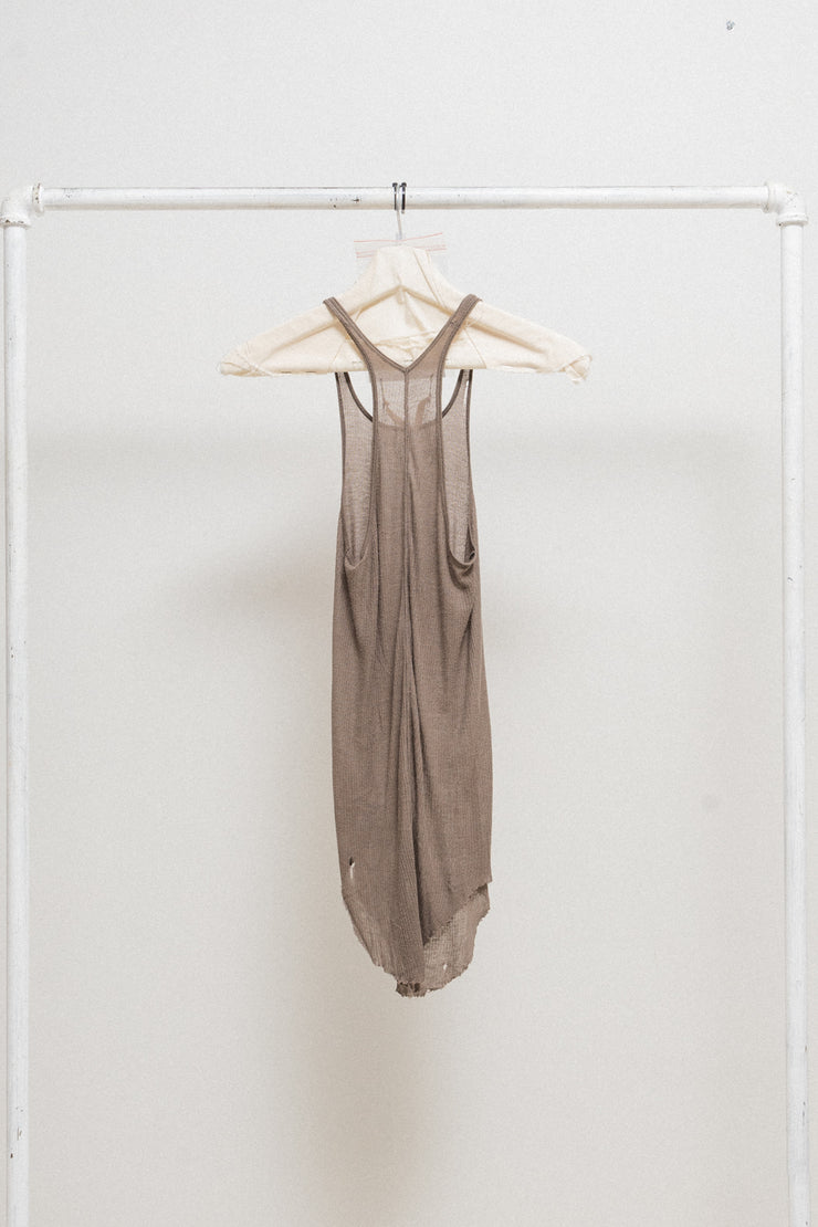RICK OWENS - SS02 "VAPOR" Dickflap ribbed tank top