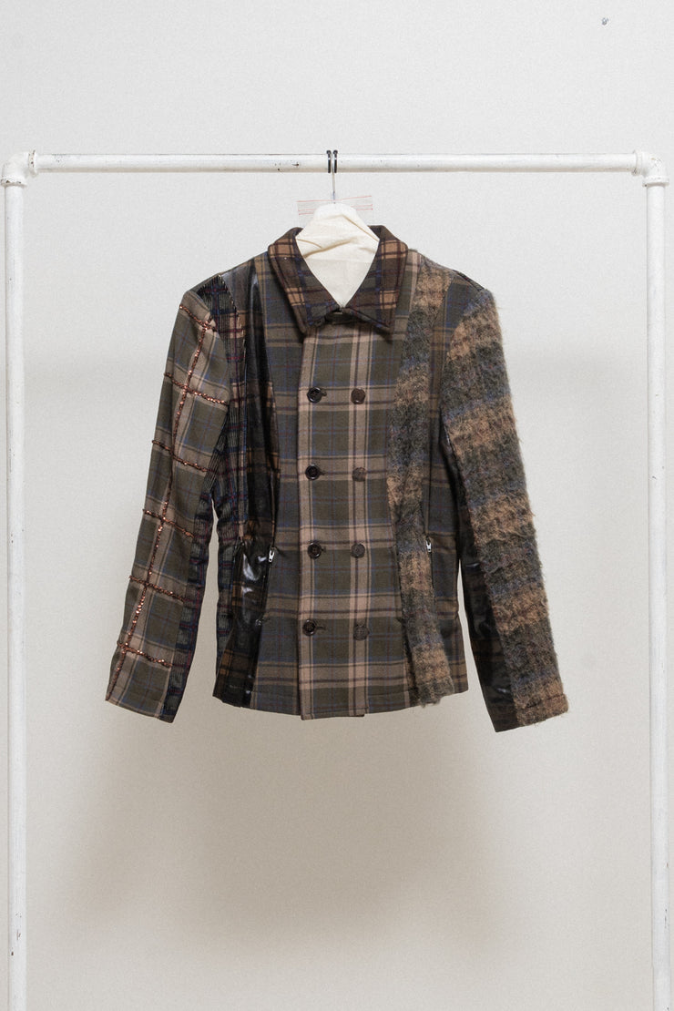 UNDERCOVER - FW00 "Melting Pot" Checkered jacket made out of 5 fabrics