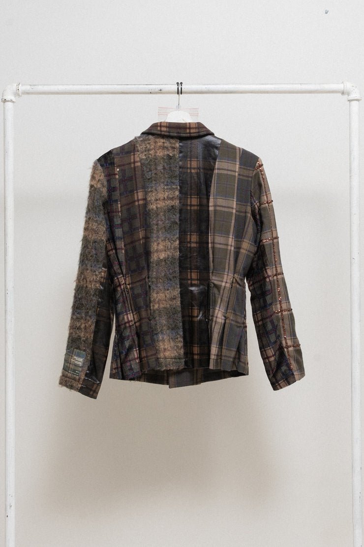 UNDERCOVER - FW00 "Melting Pot" Checkered jacket made out of 5 fabrics