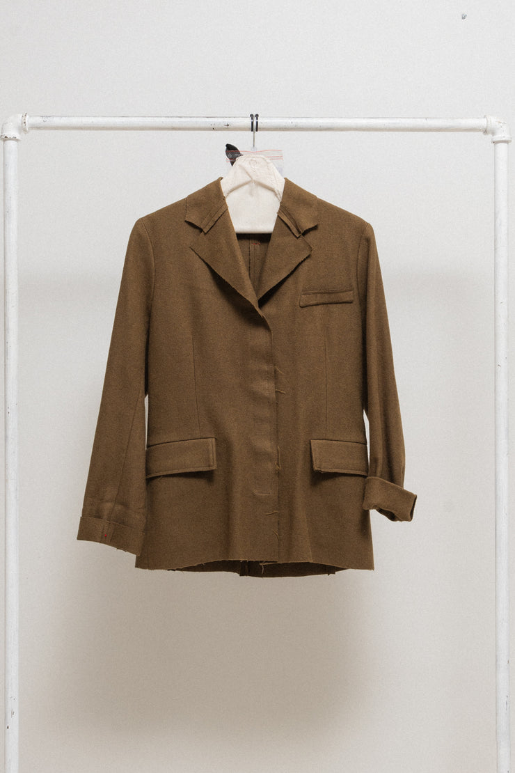 (Kountry Club) A.F VANDEVORST - FW98-99 Joseph Beuys "Felt Suit, 1970" reworked jacket with outer seams (first collection)