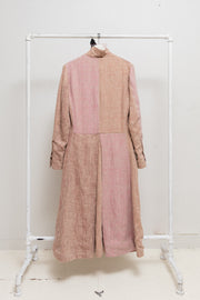 (Kountry Club) PAUL HARNDEN SHOEMAKERS - Antique pink handmade long linen coat with cotton lining