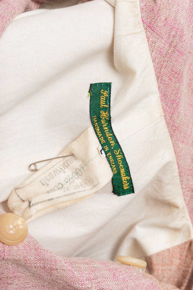 (Kountry Club) PAUL HARNDEN SHOEMAKERS - Antique pink handmade long linen coat with cotton lining