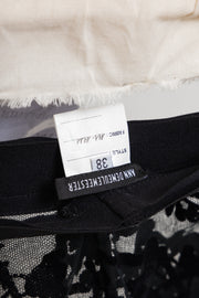 (Kountry Club) ANN DEMEULEMEESTER - SS14 Sheer mesh leggings with velvet floral pattern (sample)