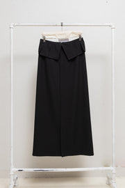 YOHJI YAMAMOTO Y'S - Long wool skirt with waist cutouts