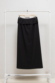 YOHJI YAMAMOTO Y'S - Long wool skirt with waist cutouts