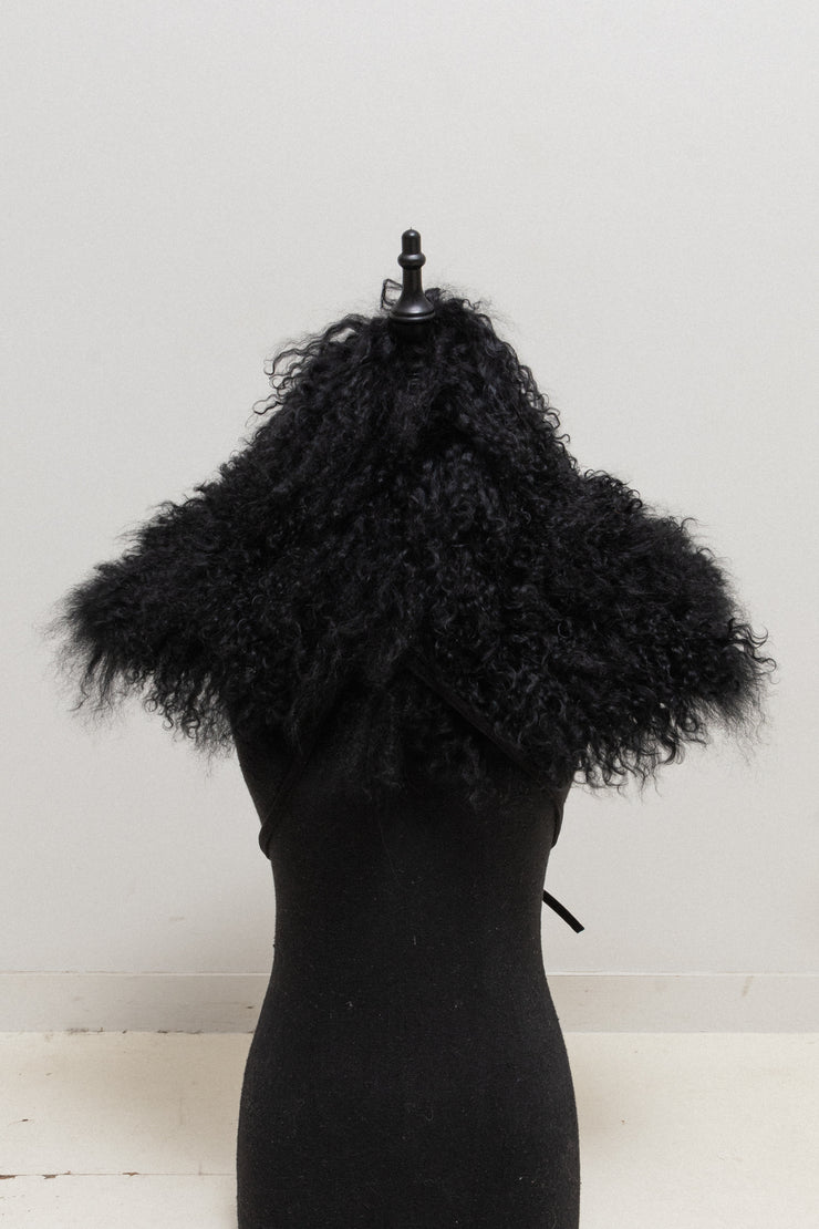 UDO EDLING - Mongolian lamb fur collar with Alcantara lining