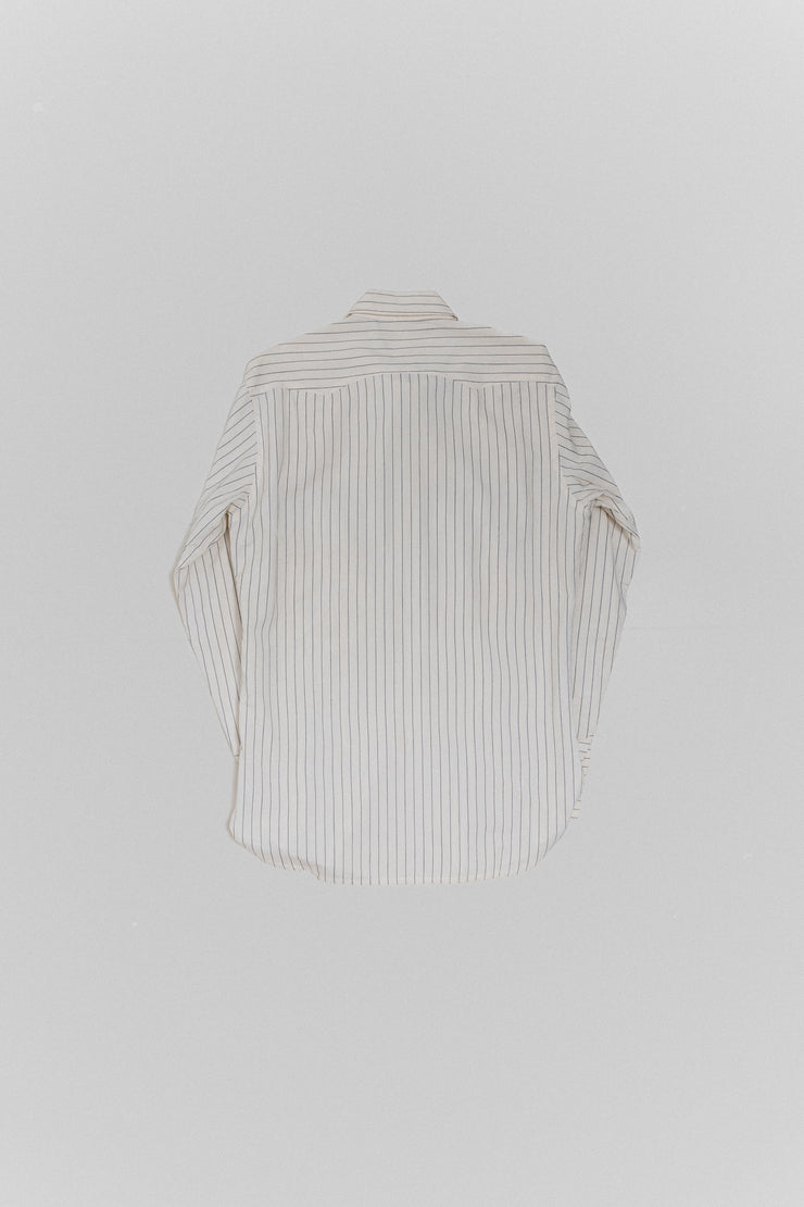 YOHJI YAMAMOTO POUR HOMME - SS99 stripped cotton shirt with craft paper inserts