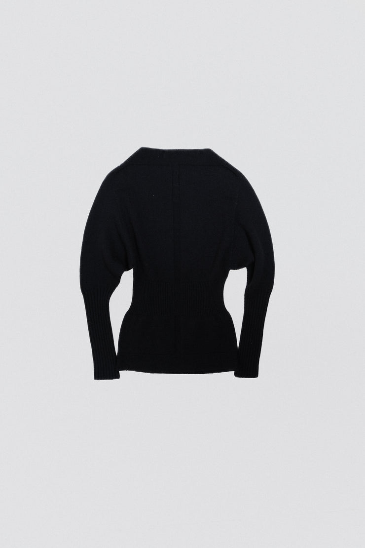 RICK OWENS - FW12 "MOUNTAIN" Extra fine merino wool sweater with ribbed waist