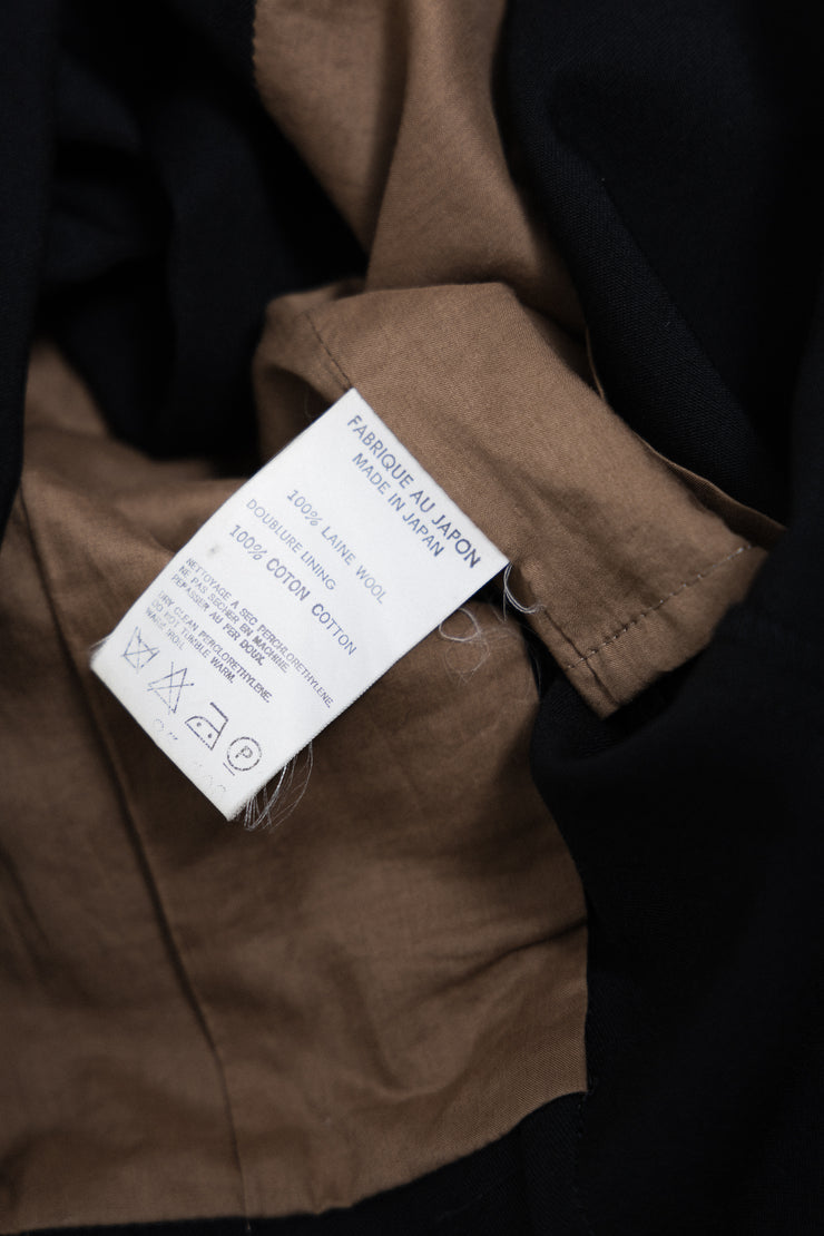 YOHJI YAMAMOTO COSTUME - Gabardine wool jacket with a darted waist and special buttoning