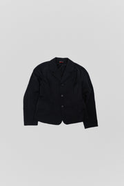 COMME DES GARCONS - SS16 Ribbed polyester jacket with pleated shoulders
