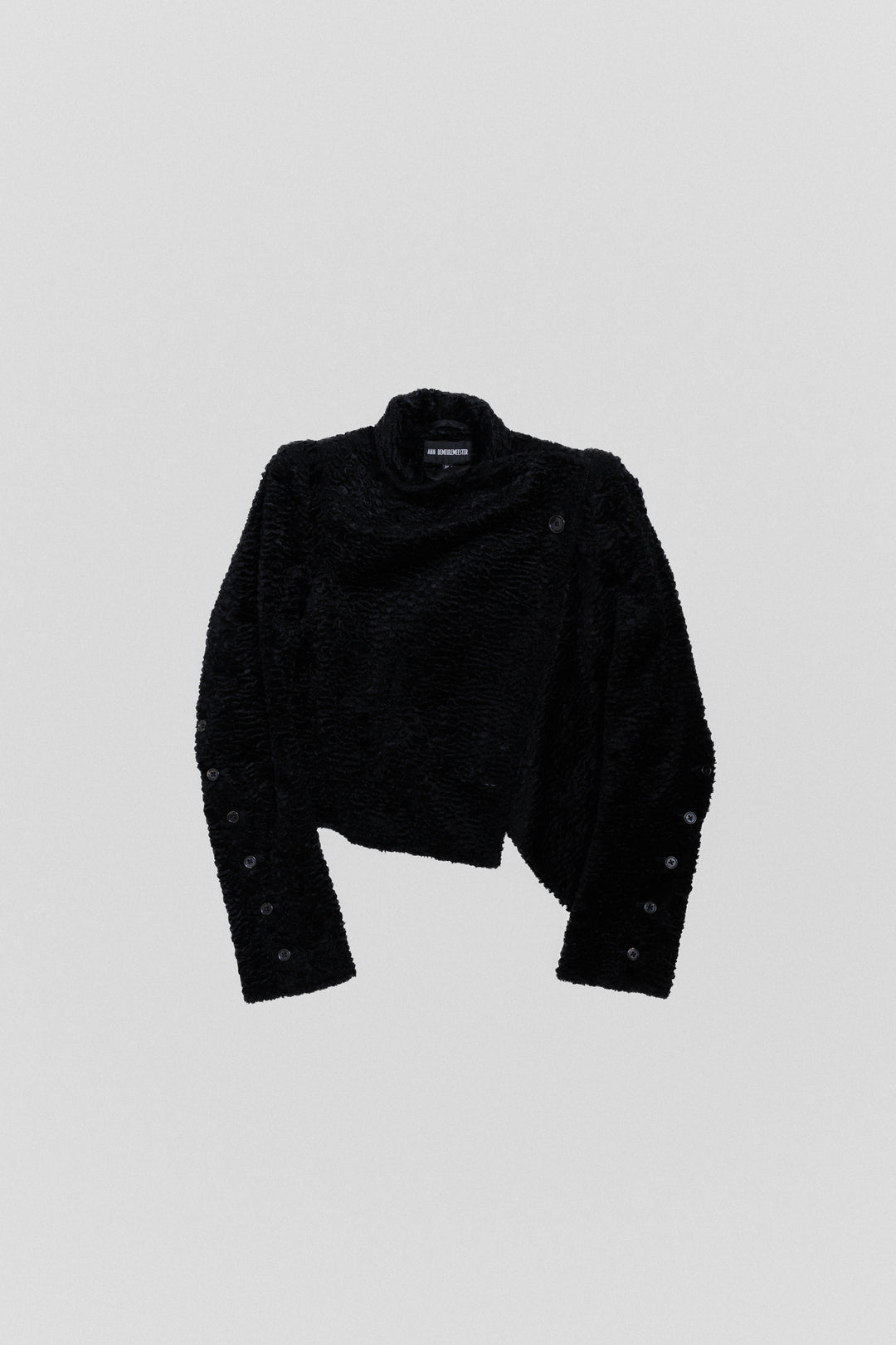 ANN DEMEULEMEESTER - FW10 Faux fur textured jacket with