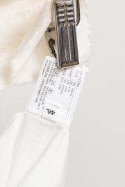 TAKAHIRO MIYASHITA THE SOLOIST - SS18 Textured silk blend raw cut shorts with waist flap
