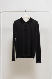 YOHJI YAMAMOTO Y'S FOR MEN - Early 2000’s Wool sweater with button up collar