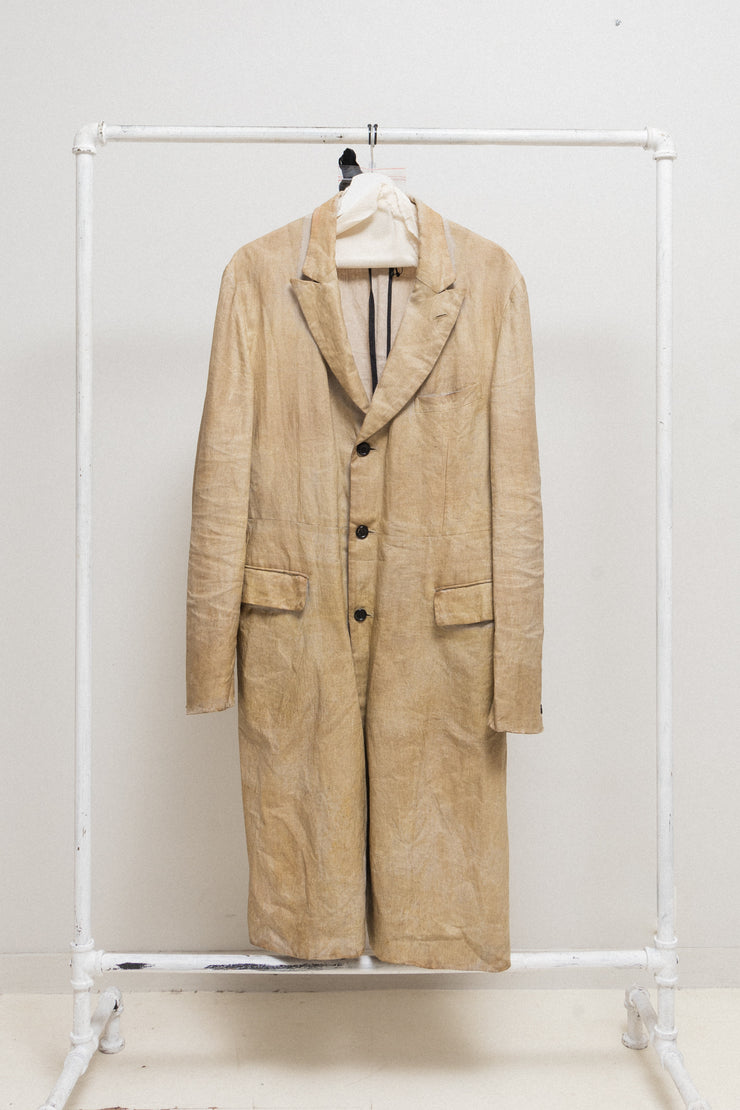 (Kountry Club) COMME DES GARCONS HOMME PLUS - SS03 Waxed linen tail jacket