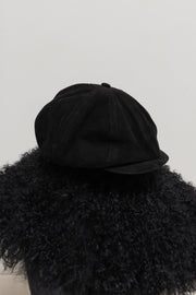 (Kountry Club) ISAMU KATAYAMA BACKLASH - Suede leather newsboy cap
