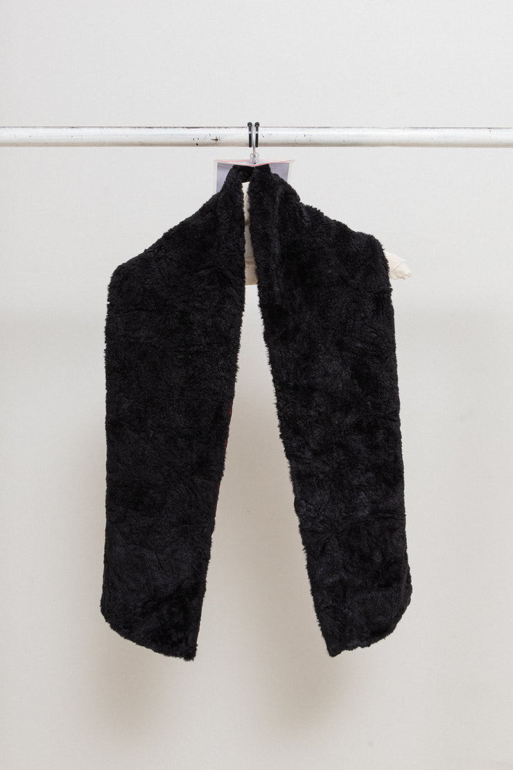 COMME DES GARCONS HOMME PLUS - FW90 Reversible faux fur and red parsley collar