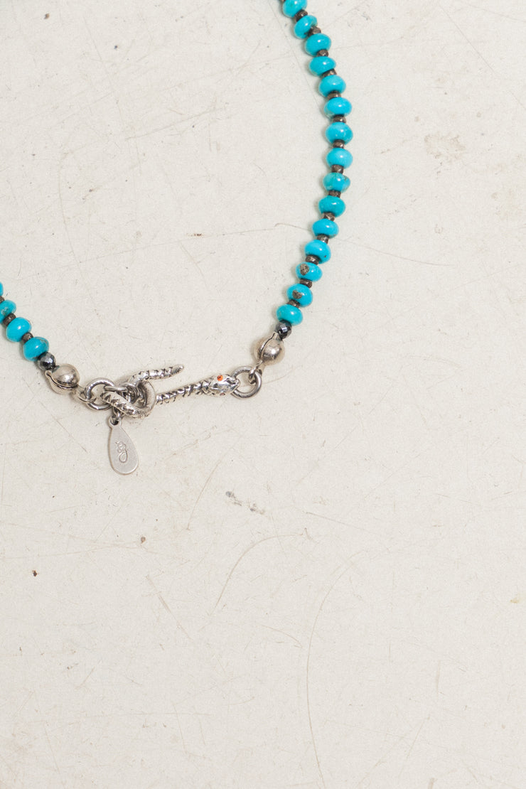 GUNDA - Turquoise stones bracelet with silver 925 snake clasp