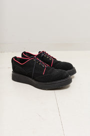 KIDS LOVE GAITE FOR SHIPS JET BLUE - Suede Oxford shoes with neon pink piping