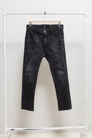 POÈME BOHÉMIEN - Ripped denim pants
