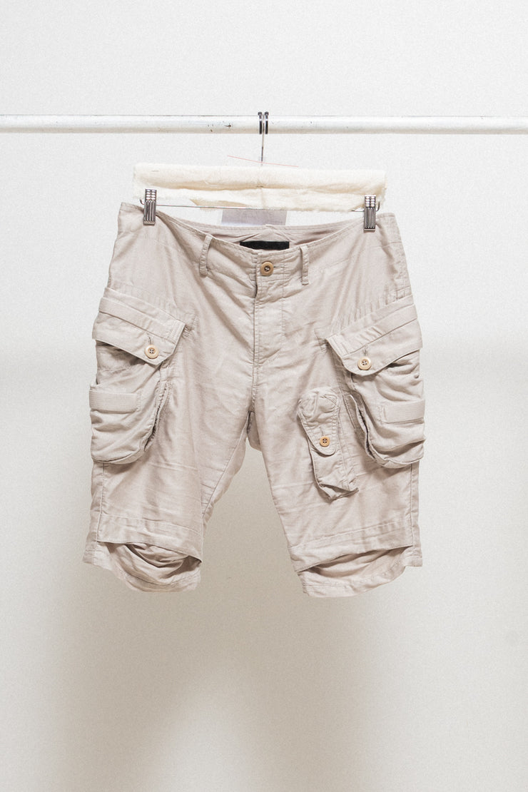 JULIUS 7 - SS10 « Neurbanvolker » Cotton lyocell cargo shorts