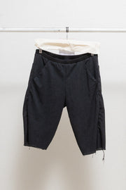 VOLGA VOLGA - Double layer wool and cotton shorts