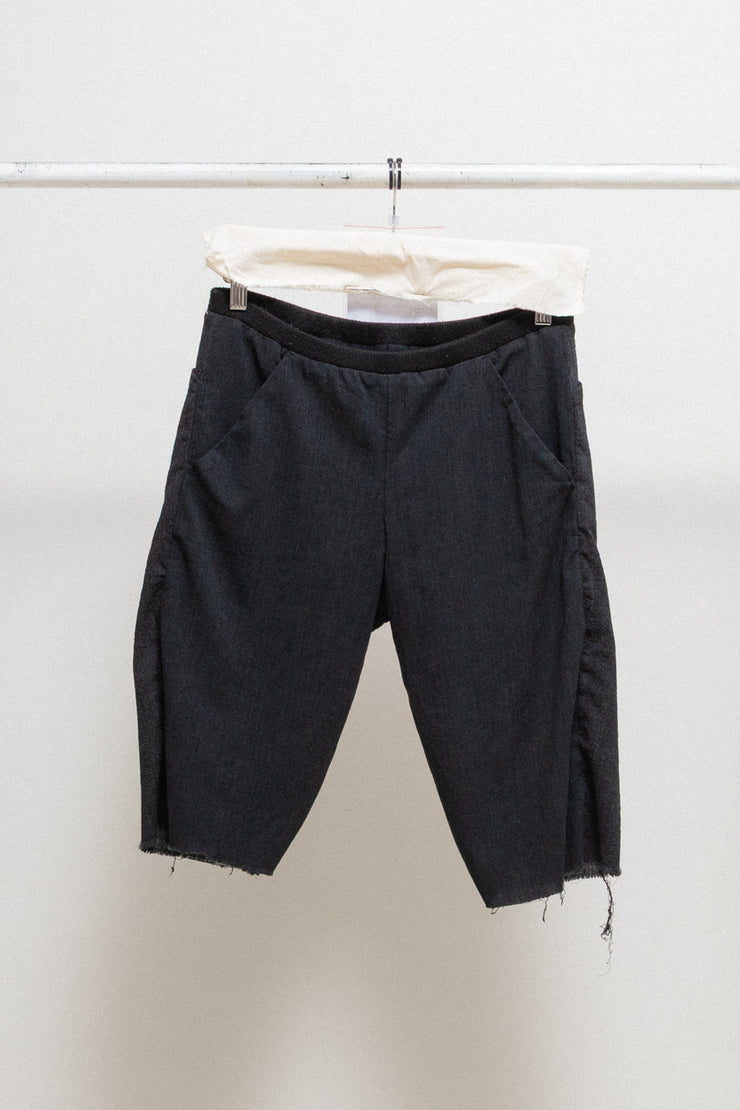 VOLGA VOLGA - Double layer wool and cotton shorts
