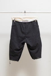 VOLGA VOLGA - Double layer wool and cotton shorts
