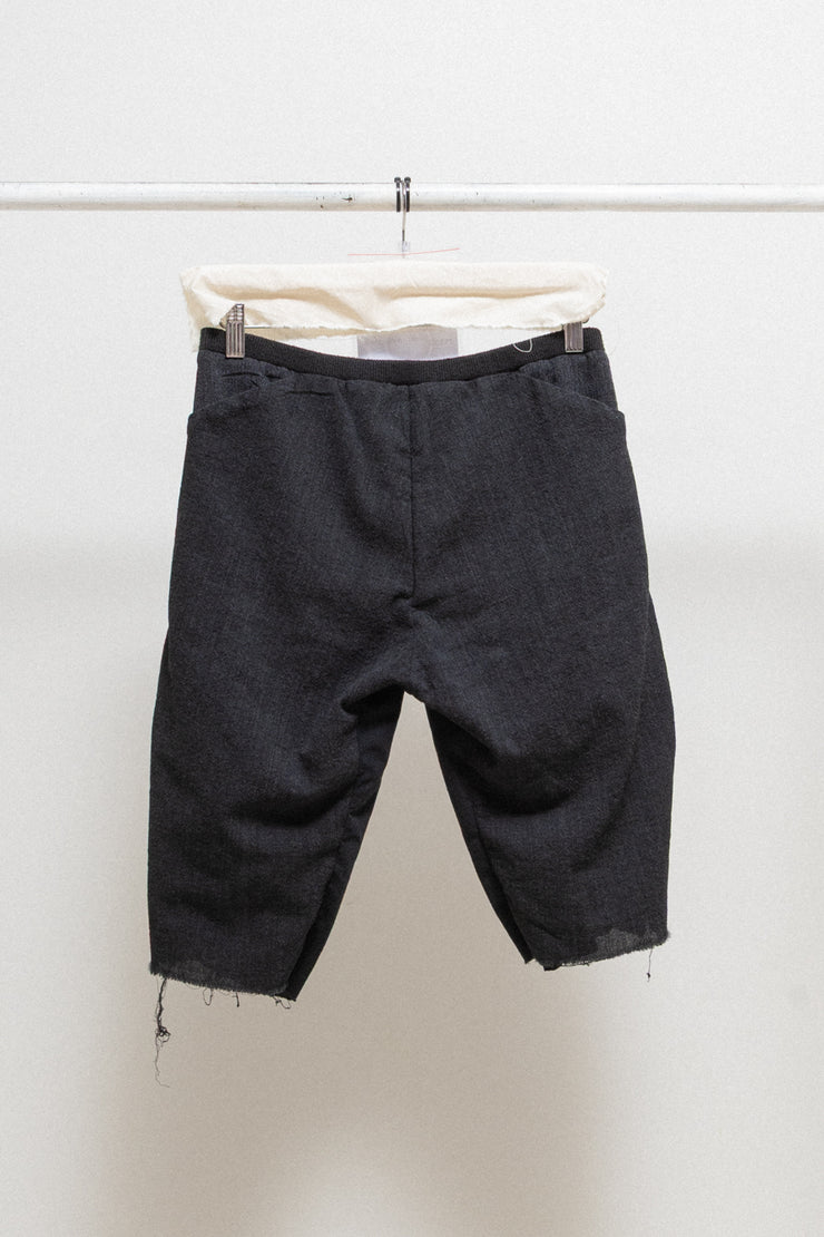 VOLGA VOLGA - Double layer wool and cotton shorts
