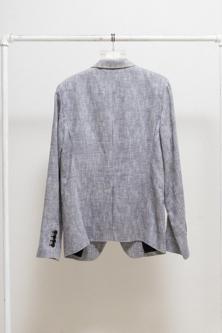 ANN DEMEULEMEESTER - Linen and cotton jacket with buttoning details
