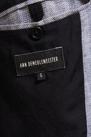 ANN DEMEULEMEESTER - Linen and cotton jacket with buttoning details