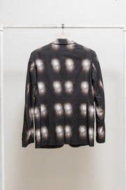 ANN DEMEULEMEESTER - Sun printed cotton blazer jacket with collar strap
