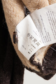 JUNYA WATANABE MAN - FW03 Textured wool button up cardigan with loose threads