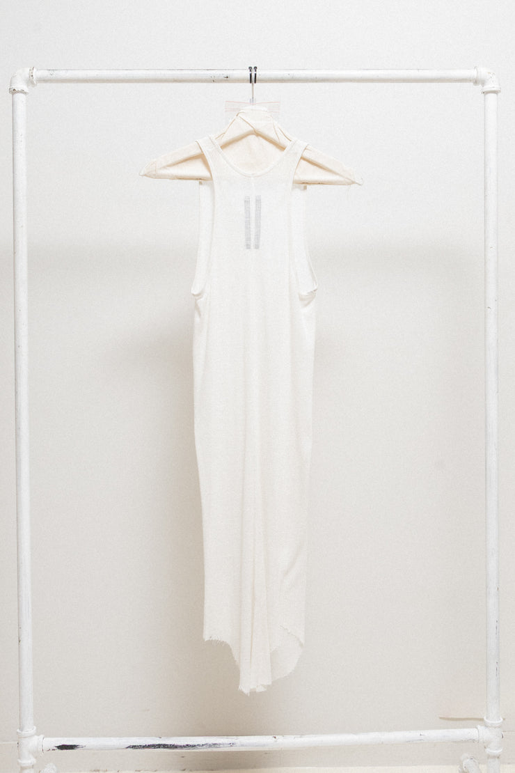 RICK OWENS - Extra long ribbed milk tank top