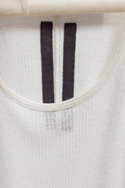 RICK OWENS - Extra long ribbed milk tank top