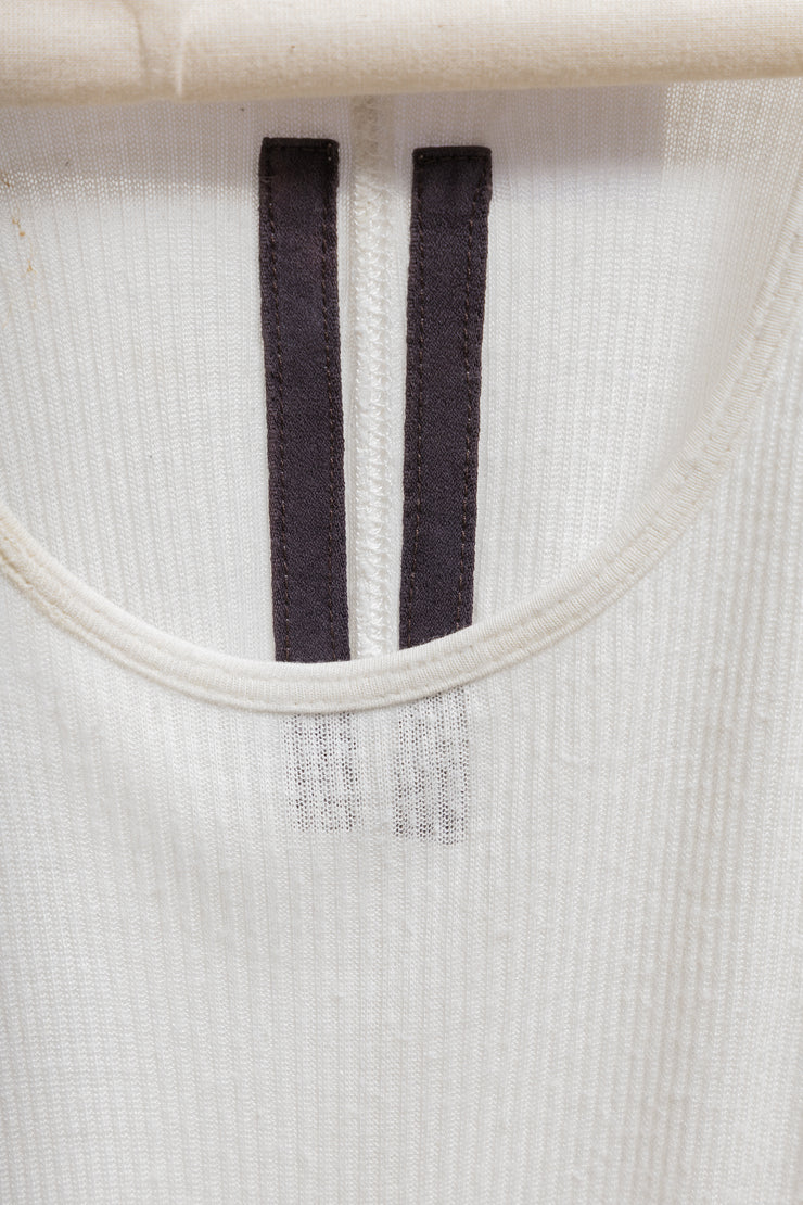 RICK OWENS - Extra long ribbed milk tank top