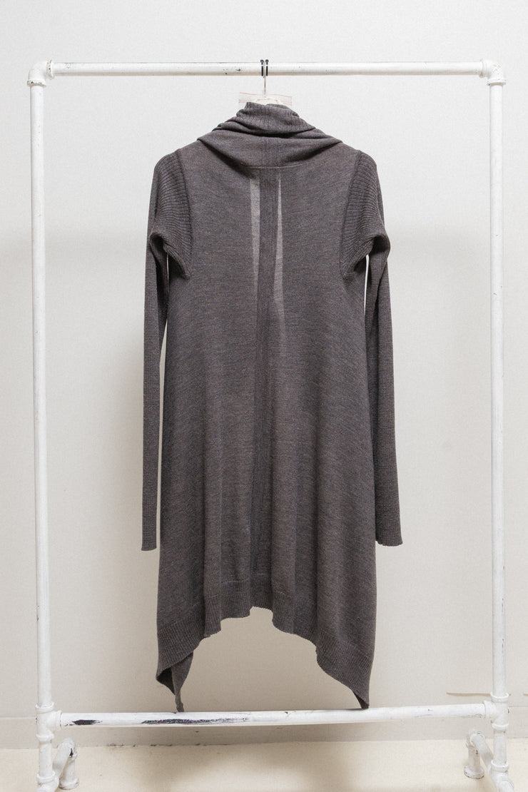 RICK OWENS - FW11 "LIMO" 100% merino wool cardigan with inner strap